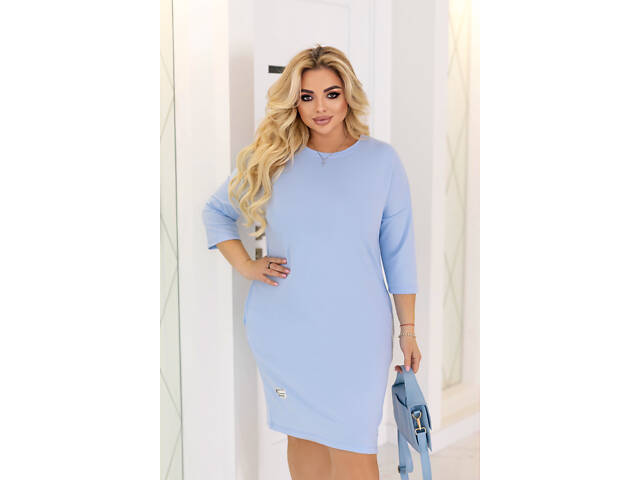 Жіноча сукня оптом 'Lelitt' | Норма та батал Голубий, 54-56 - Фото 3
