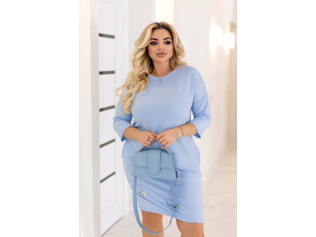 Жіноча сукня оптом 'Lelitt' | Норма та батал Голубий, 54-56 - Фото 4