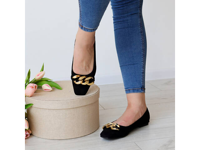 Жіночі балетки Fashion Goddess 3144 36 розмір 23,5 см Чорний - Фото 6