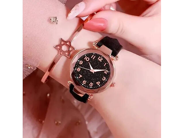 Жіночий годинник Geneva з ремінцем з екошкіри. - Фото 1