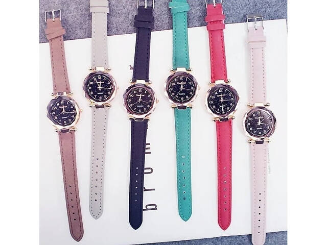 Жіночий годинник Geneva з ремінцем з екошкіри Рожевий - Фото 8