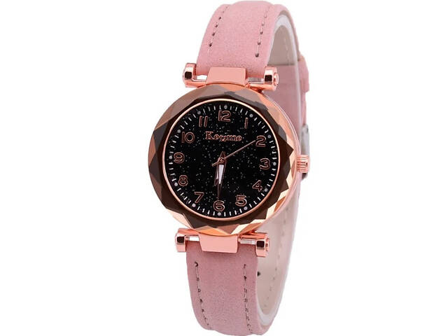 Жіночий годинник Geneva з ремінцем з екошкіри Рожевий - Фото 4