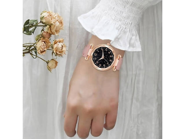 Жіночий годинник Geneva з ремінцем з екошкіри Рожевий - Фото 6