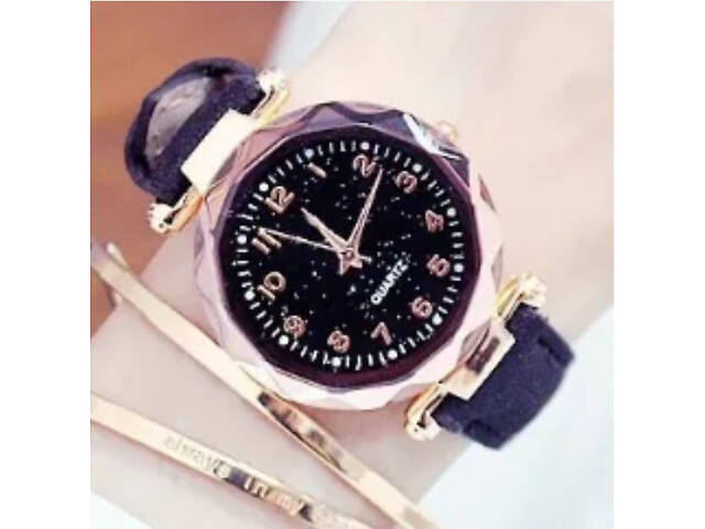 Жіночий годинник Geneva з ремінцем з екошкіри Синій - Фото 1