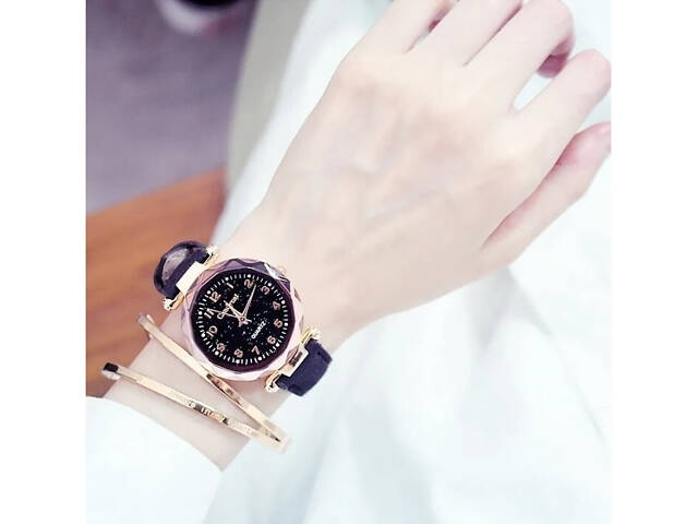 Жіночий годинник Geneva з ремінцем з екошкіри Синій - Фото 2