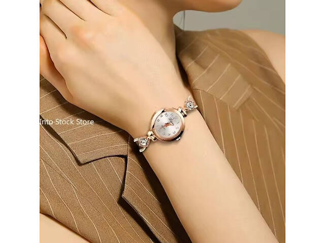 Женские часы Lvpai с металлическим браслетом Золотистый - Фото 3