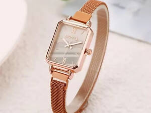 Жіночий годинник MODIYA з металевим браслетом Сірий