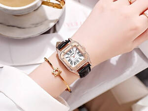 Женские часы Zexil с ремешком из экокожи Черный