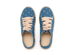 Женские кеды LORETA джинсовые с перфорацией 41