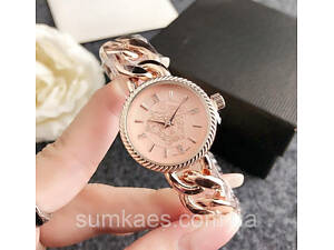 Жіночий наручний годинник металевий стиль Versace, годинник браслет Версачі золото срібло