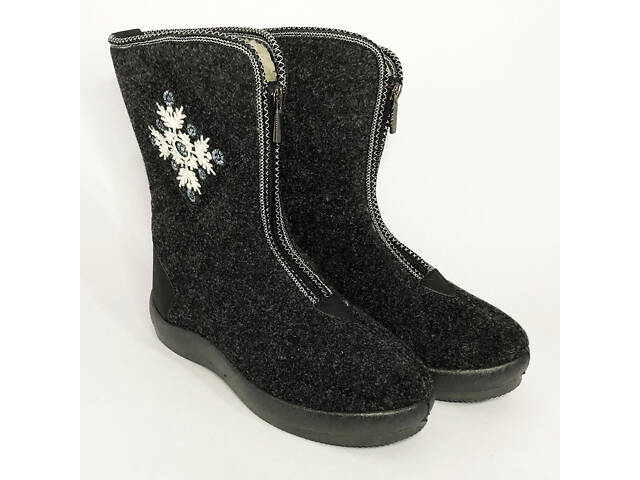 Жіночі чоботи 40р 25,5см хутряні високі утеплені, Бурки повстяні жіночі, Суконні зимові бурки - Фото 1