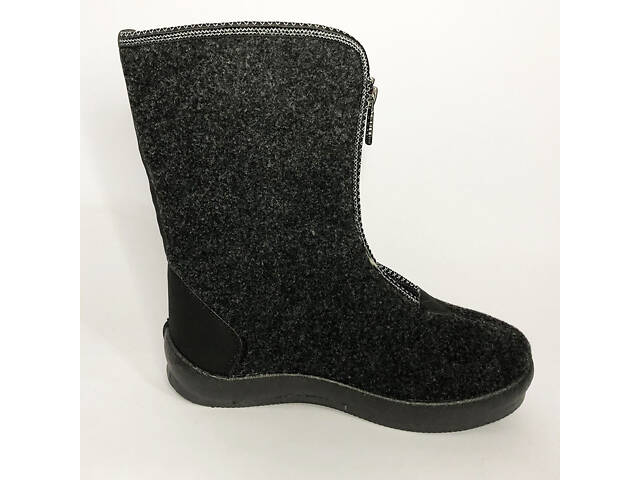 Жіночі чоботи 40р 25,5см хутряні високі утеплені, Бурки повстяні жіночі, Суконні зимові бурки - Фото 4