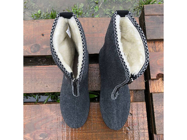 Жіночі чоботи 40р 25,5см хутряні високі утеплені, Бурки повстяні жіночі, Суконні зимові бурки - Фото 9