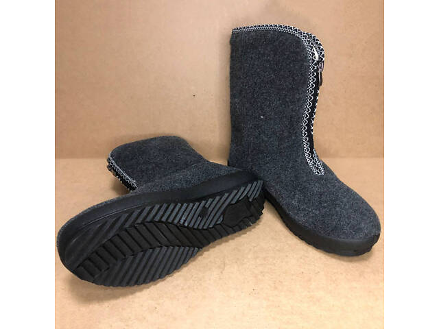 Жіночі чоботи 40р 25,5см хутряні високі утеплені, Бурки повстяні жіночі, Суконні зимові бурки - Фото 13