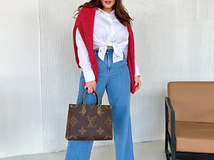 Широкі жіночі джинси Класика Trand (Блакитні) 50/52