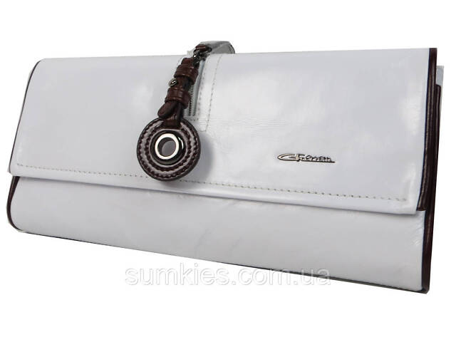 Жіночий шкіряний клатч Giaguaro Giorgio Ferretti білий - Фото 1