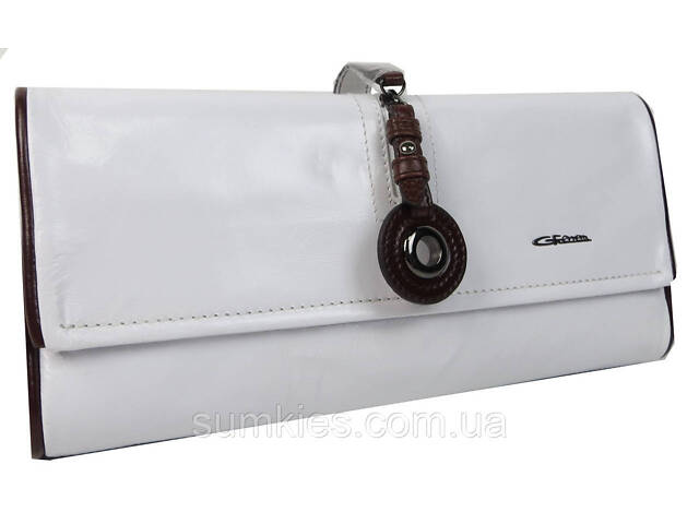 Жіночий шкіряний клатч Giaguaro Giorgio Ferretti білий - Фото 2