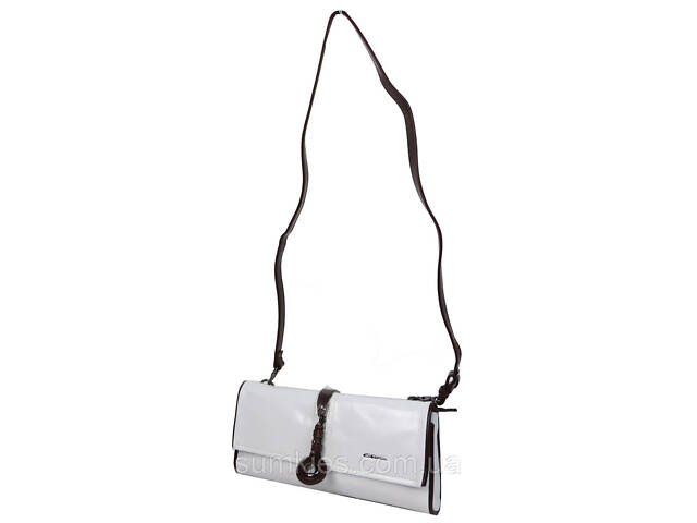 Жіночий шкіряний клатч Giaguaro Giorgio Ferretti білий - Фото 4