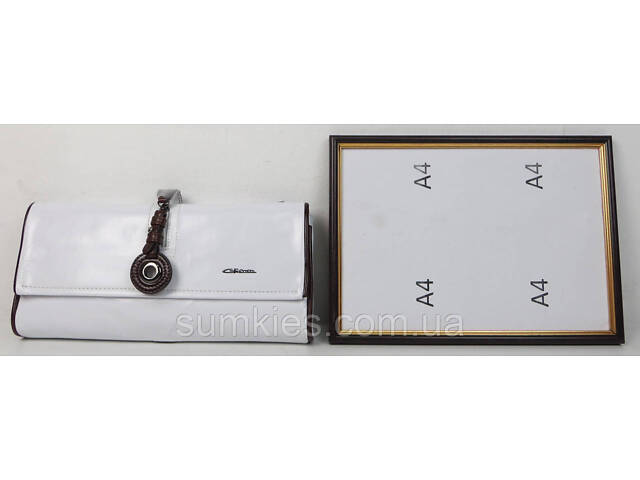 Жіночий шкіряний клатч Giaguaro Giorgio Ferretti білий - Фото 9