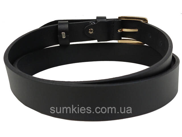 Жіночий шкіряний ремінь Skipper чорний, ширина 3 см - Фото 6