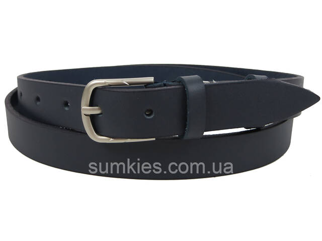 Жіночий шкіряний ремінь Skipper ширина 2,5 см, темно-синій - Фото 1