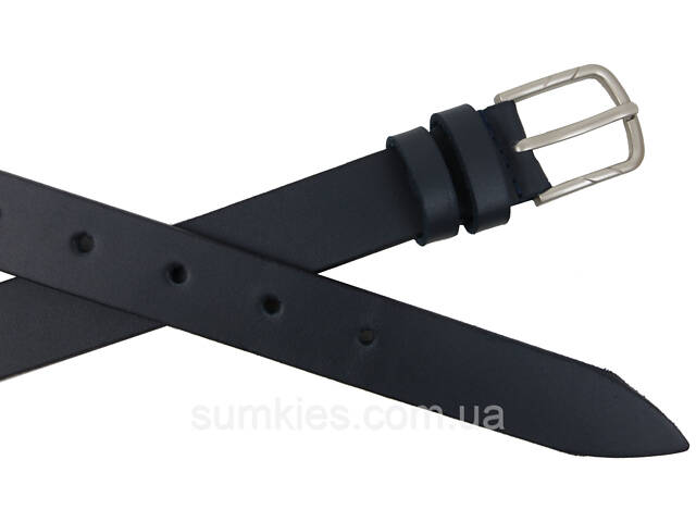 Жіночий шкіряний ремінь Skipper ширина 2,5 см, темно-синій - Фото 2