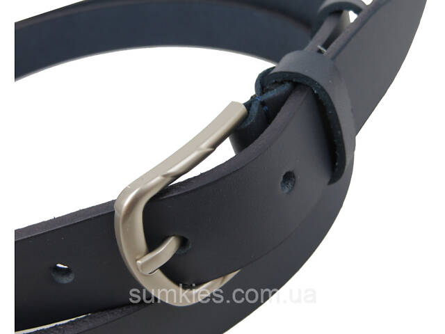 Жіночий шкіряний ремінь Skipper ширина 2,5 см, темно-синій - Фото 3