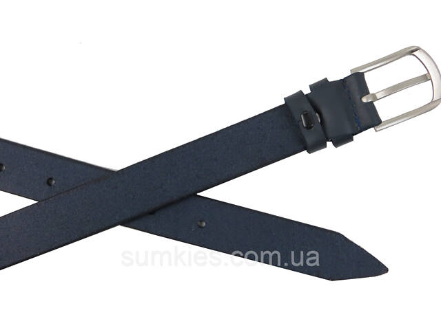Жіночий шкіряний ремінь Skipper ширина 2,5 см, темно-синій - Фото 4