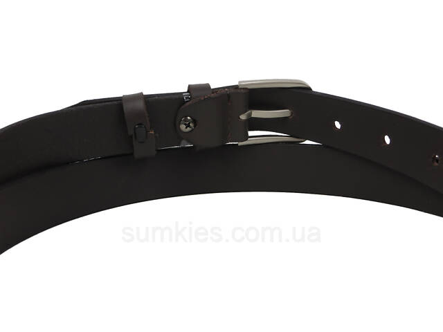 Жіночий шкіряний ремінь Skipper темно-коричневий - Фото 3