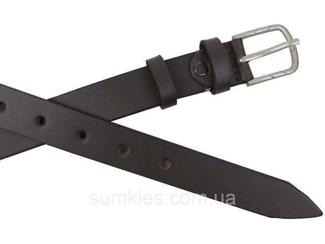 Жіночий шкіряний ремінь Skipper темно-коричневий - Фото 4