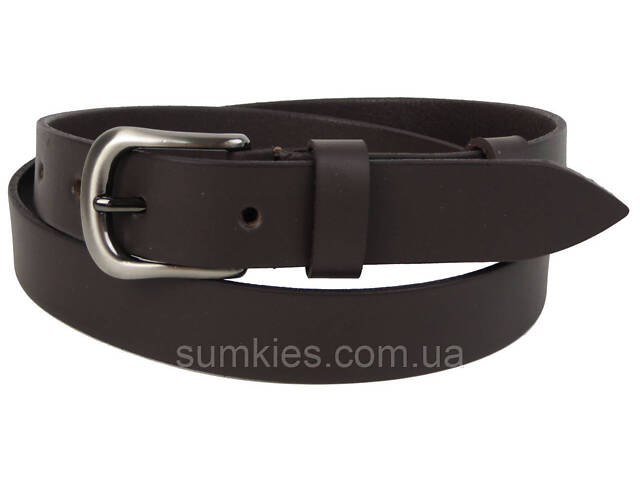 Жіночий шкіряний ремінь Skipper, Україна темно-коричневий - Фото 1