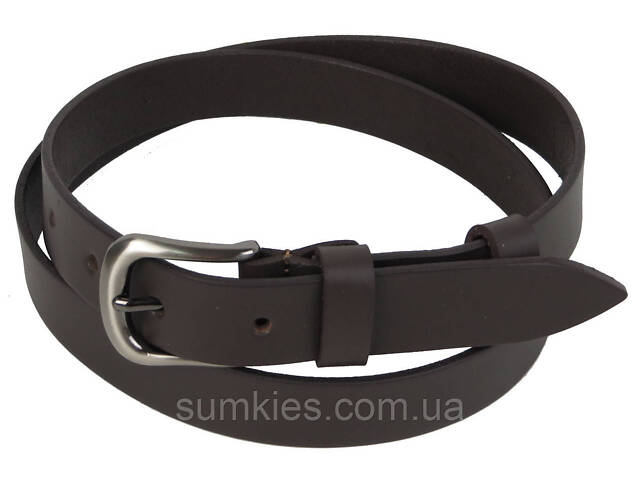 Жіночий шкіряний ремінь Skipper, Україна темно-коричневий - Фото 2