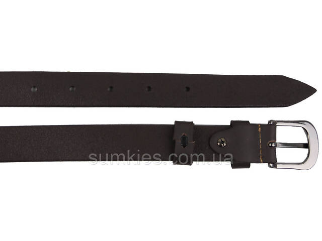 Жіночий шкіряний ремінь Skipper, Україна темно-коричневий - Фото 5