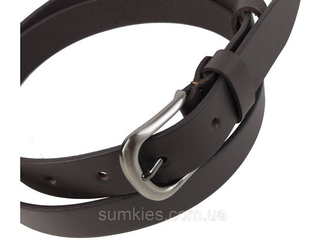 Жіночий шкіряний ремінь Skipper, Україна темно-коричневий - Фото 6