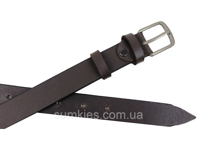 Жіночий шкіряний ремінь Skipper Україна, темно-коричневий - Фото 3