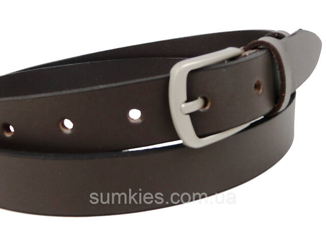 Жіночий шкіряний ремінь Skipper Україна, темно-коричневий - Фото 5