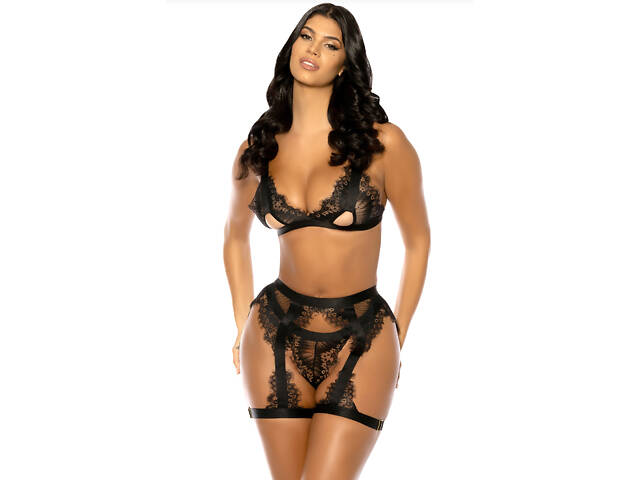 Жіночий комплект нижньої білизни We Love XL Чорний (Xl_black_DLSC727) - Фото 7