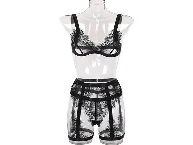 Жіночий комплект нижньої білизни We Love XL Чорний (Xl_black_DLSC727) - Фото 8