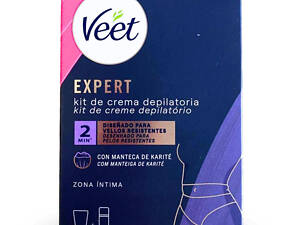 Жіночий крем для депіляції волосся ​​інтимної зони 50 мл. та піна після депіляції 50 мл. з лопаткою наборі Veet