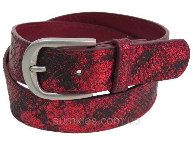 Жіночий ремінь Doca бордовий - Фото 1