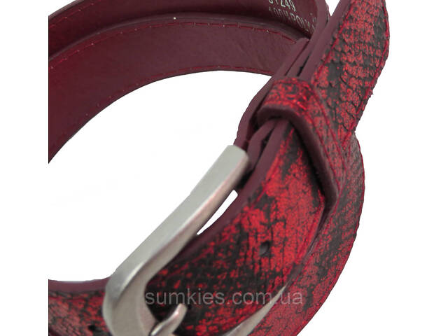 Жіночий ремінь Doca бордовий - Фото 5