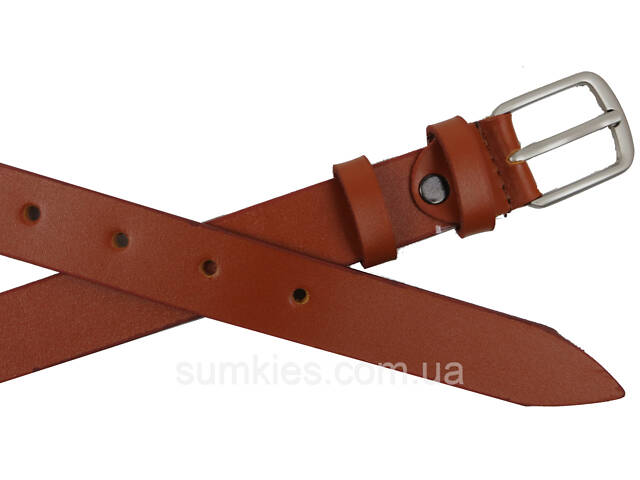 Жіночий ремінь шкіряний Skipper, Україна, карамельний 2,5 см - Фото 3