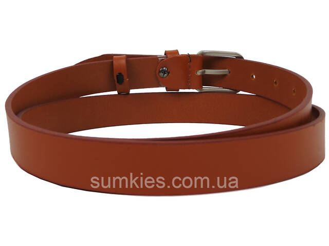 Жіночий ремінь шкіряний Skipper, Україна, карамельний 2,5 см - Фото 4