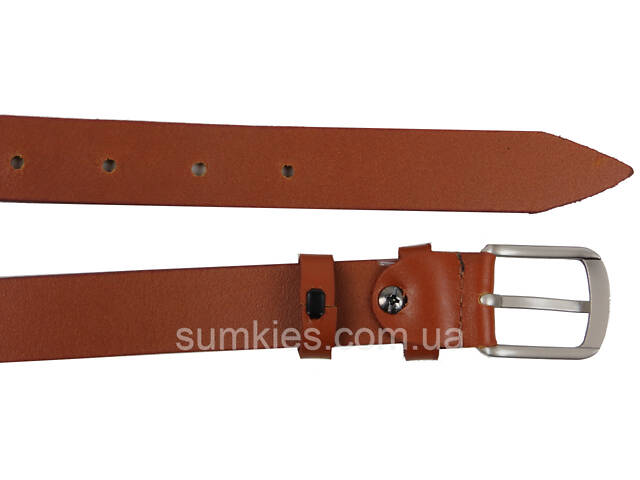 Жіночий ремінь шкіряний Skipper, Україна, карамельний 2,5 см - Фото 5