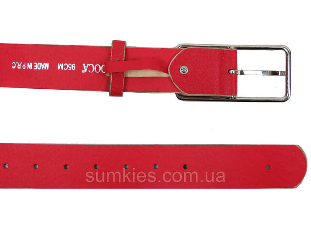 Жіночий ремінь під джинси Doca червоний - Фото 3