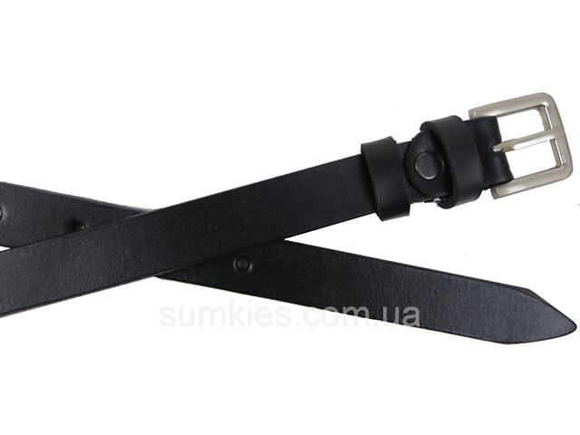 Жіночий ремінь, пояс із натуральної шкіри Skipper чорний 2 см - Фото 5
