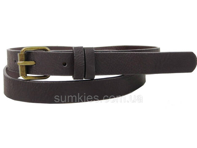 Жіночий ремінь з екошкіри H&M 07753653366 темно-коричневий - Фото 1