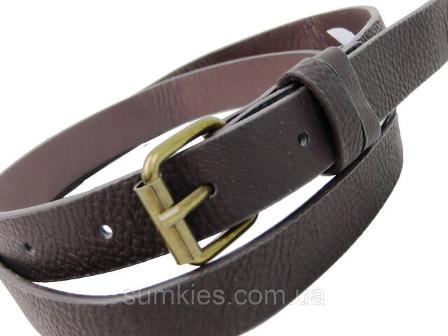 Жіночий ремінь з екошкіри H&M 07753653366 темно-коричневий - Фото 6