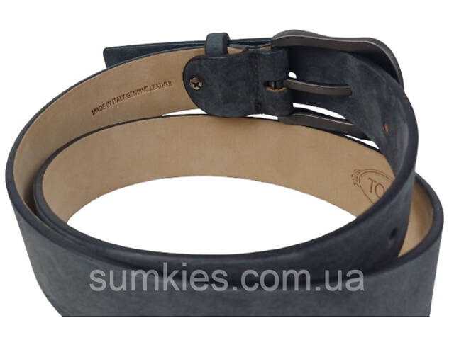 Жіночий ремінь із натуральної шкіри Tod's, Італія, графітовий - Фото 6