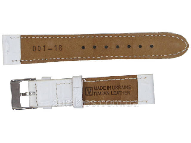 Жіночий ремінець для годинника Mykhail Ikhtyar Ш18 мм білий - Фото 2